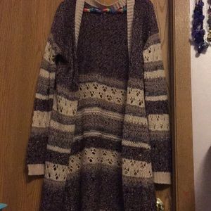 Maurices cardigan xxl dark purple tang and grayish
